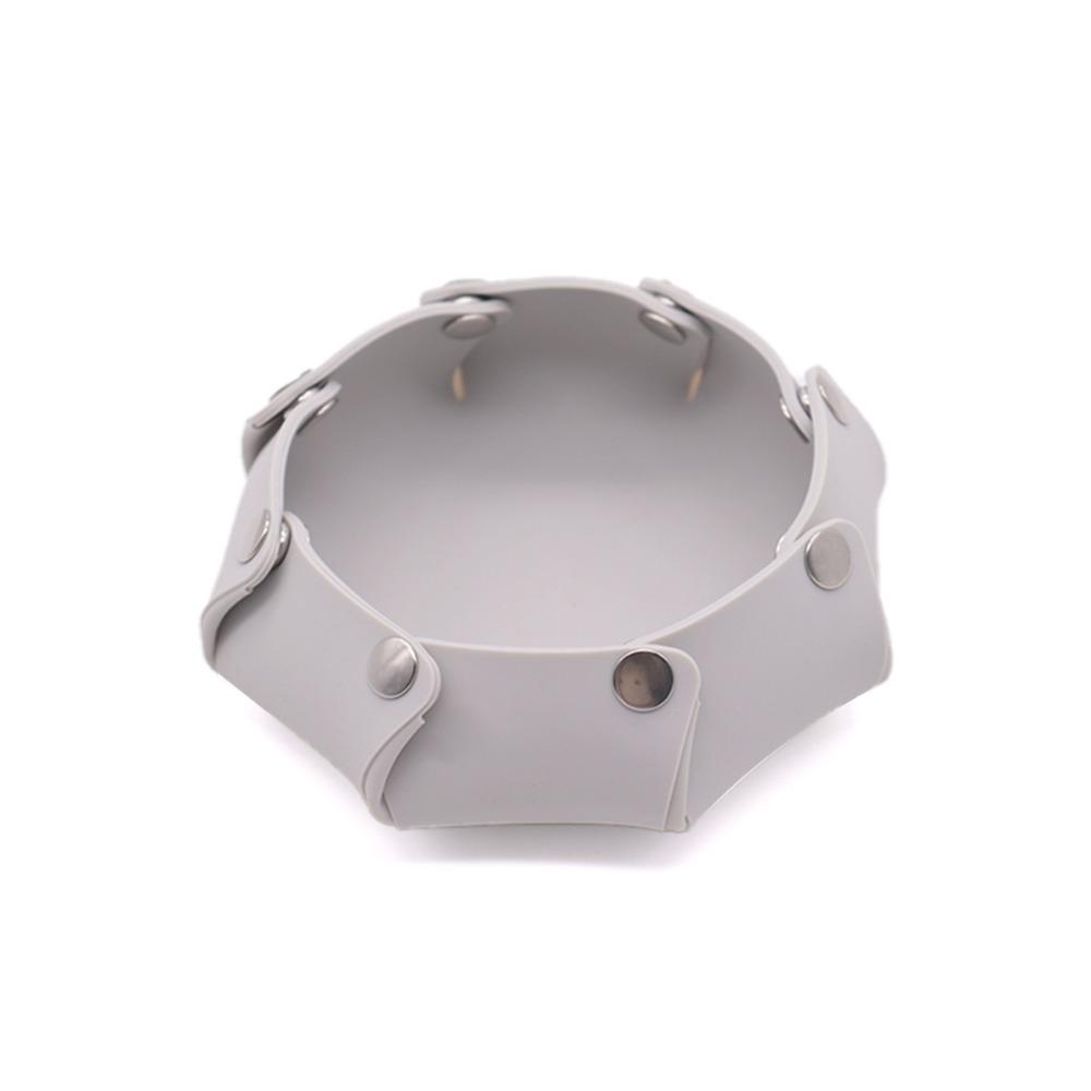 Anti-Spill Dog Food Bowl Silicone Cat Water Bowl Pet Foldable Bowl  Pet Feeding Drinking серый