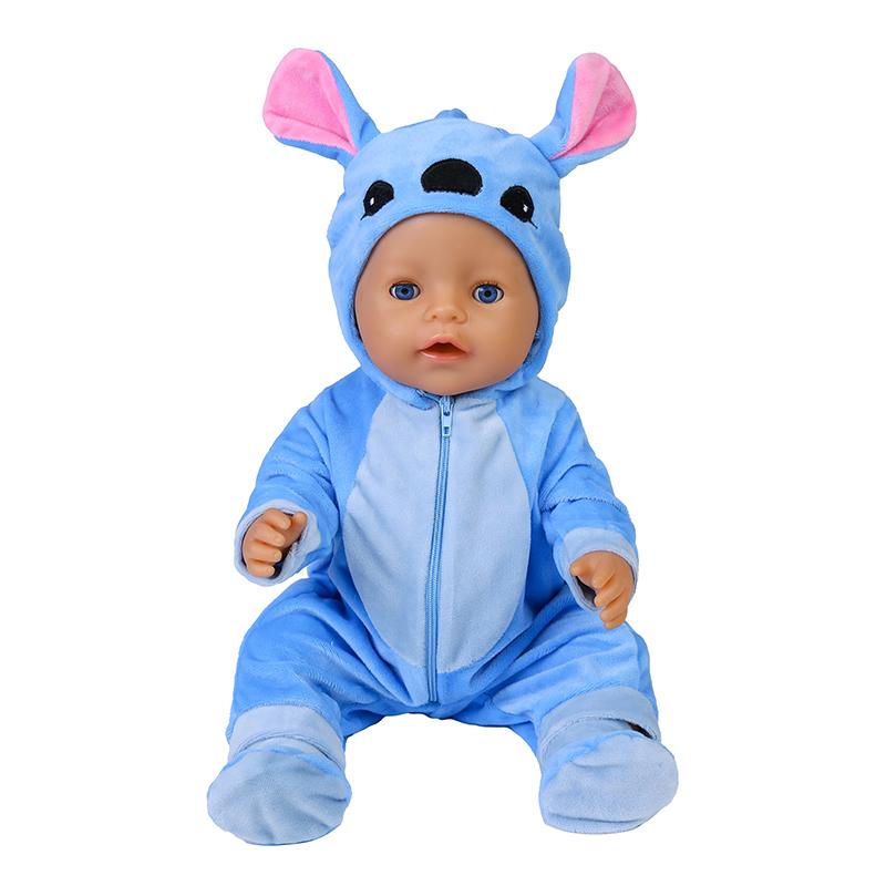 43cm Doll Clothes Cute Flamingo Outfits 13 Inch Reborn Doll Jumpsuit Birthday Gift Toys New Born Baby Dolls Accessories barbies