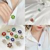 Floral Pattern Shirt Button Clips Detachable Flower Button Covers  for Clothing Decorative