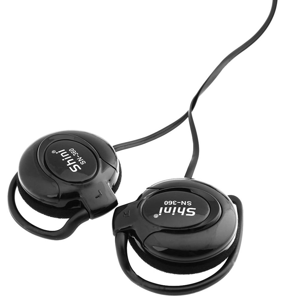 SHINI SN 360 Ear Hook Headsets 3.5mm Wired Stereo Earphone Game Sports Headphone with Mic for Phone Headset