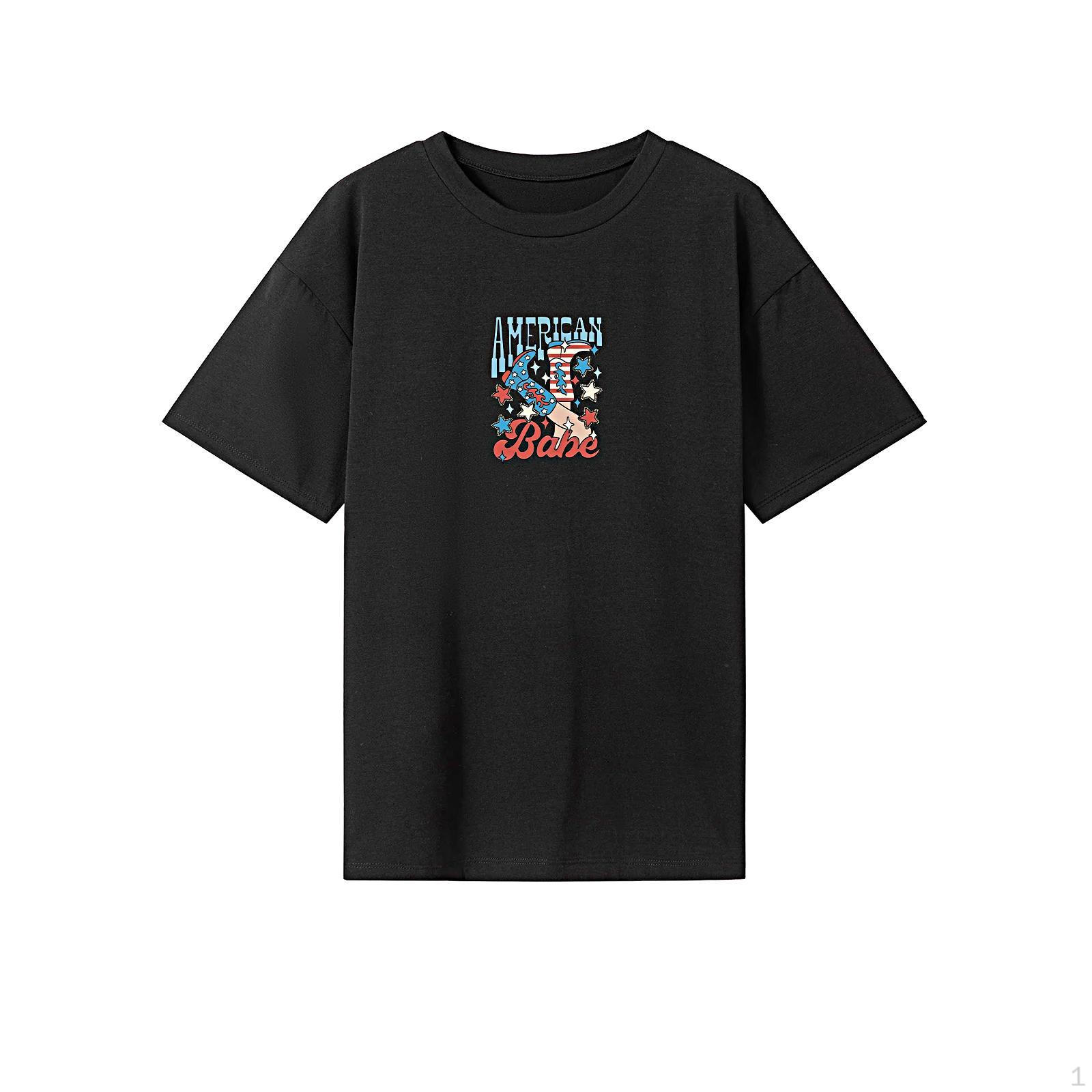 

T Shirt for Women Summer Sportswear Clothing Ladies Crew Neck Tee Traveling