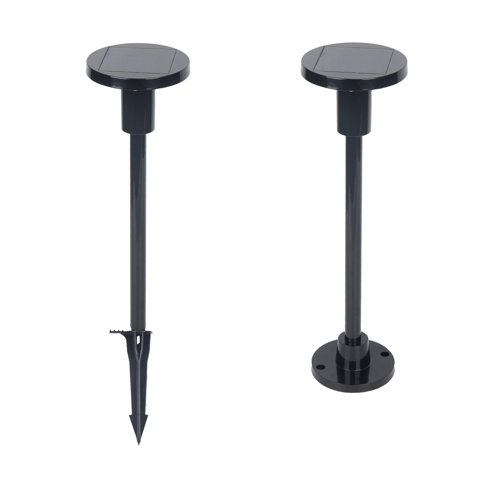 

LNHLOUYI Наружный водонепроницаемый солнечный газонный светильник для дорожки, 2 варианта высоты, автоматическое включение/выключение с датчиком света, с креплением в грунт или на основании, металлический корпус,