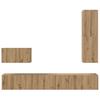 Wall Mounted TV Cabinet 4 pcs Artisan Oak Wood Based Material