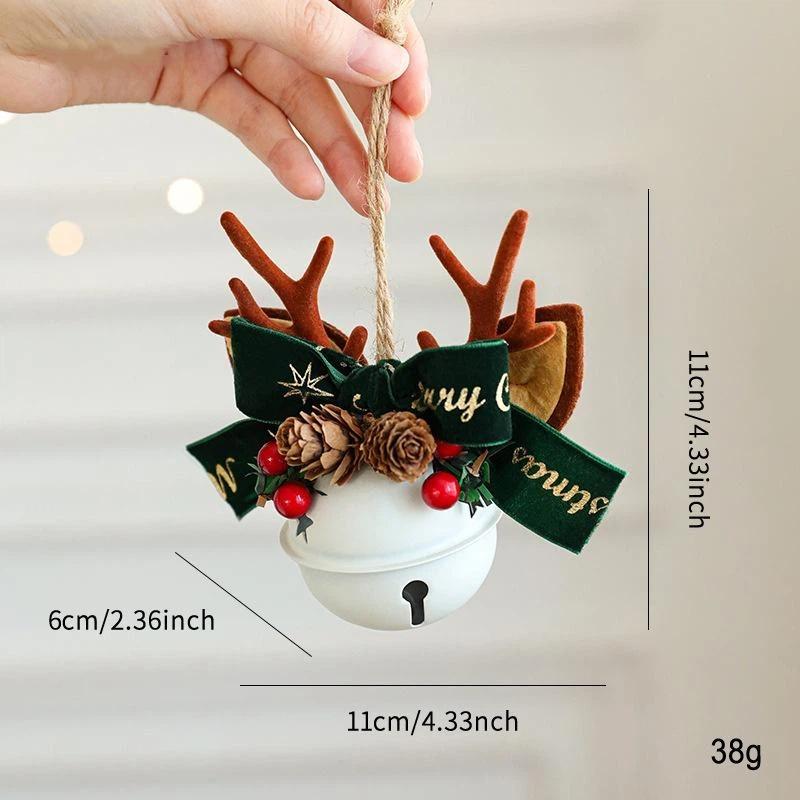 Noel Çanı Boynuzlar Fiyonk Kozalak Çan Karışık Kolye Noel Ağacı Vitrin Araba Asma Süsü