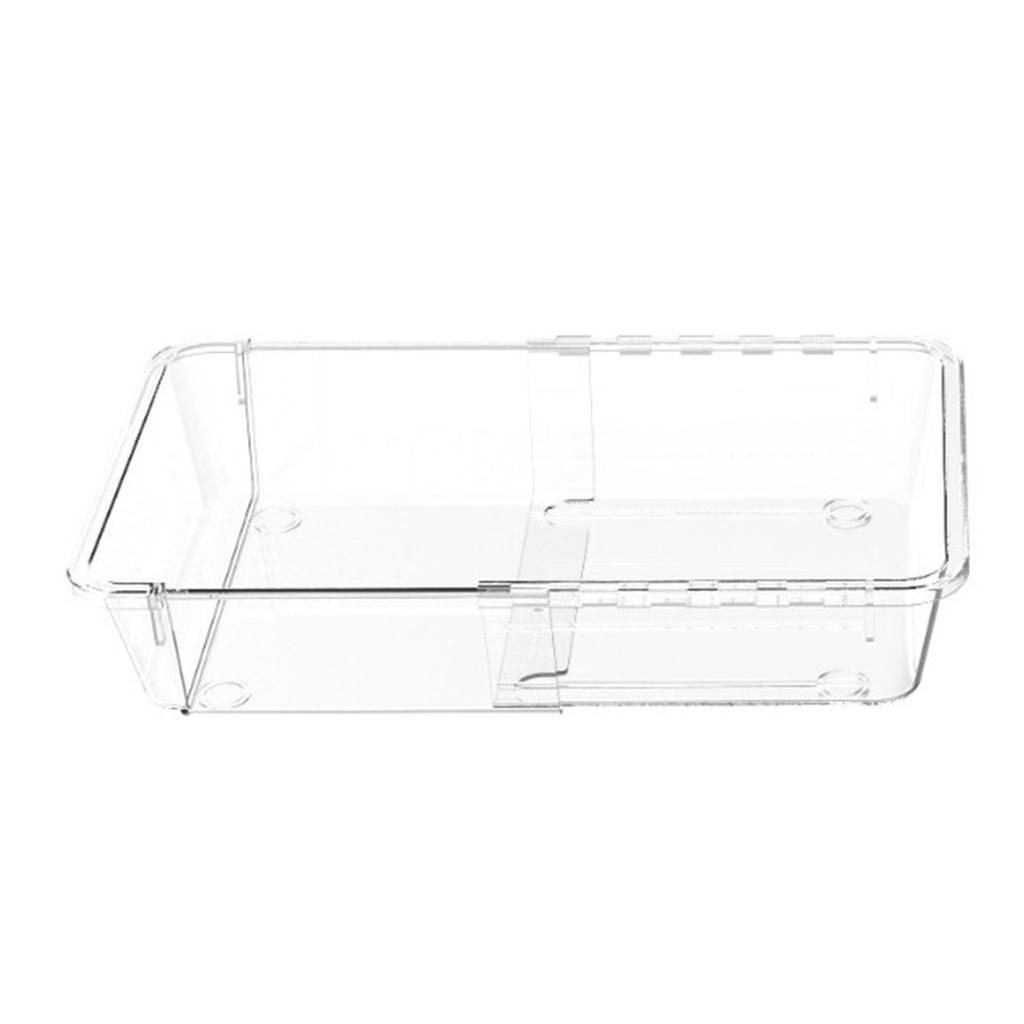 Transparent Drawer Partition Storage Box Freely Extendable and Stackable Storage Box Desktop for Organizing Sundries Storage Compartment Box
