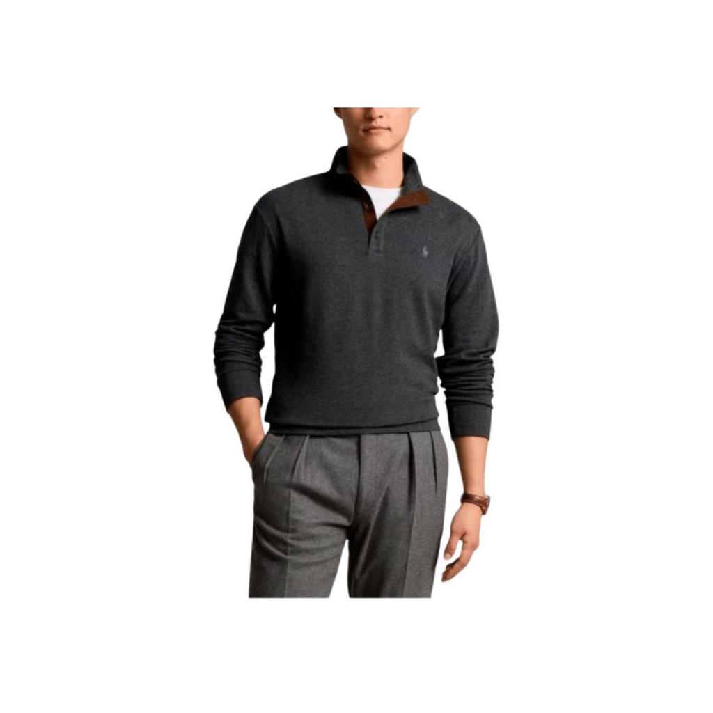 Polo Ralph Lauren Herringbone Small Pony Embroidered Stand Collar Long Sleeve Knit Sweater Men sweater 710951689-002