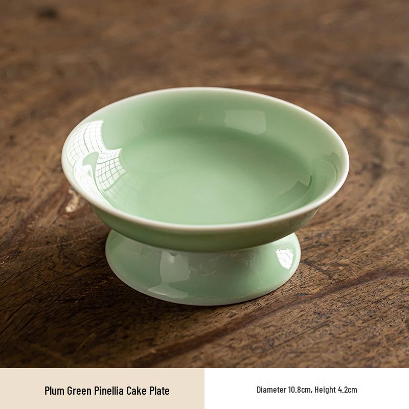 Elegant Ceramic High-Footed Fruit and Pastry Display Plate