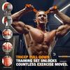 5pcs Heavy-Duty Latex Gym Resistance Training Set with 225lbs Capacity - Adjustable Resistance System, Door Anchor & 3 Bands for Lat