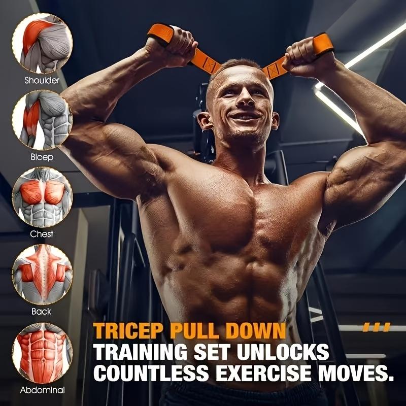 5pcs Heavy-Duty Latex Gym Resistance Training Set with 225lbs Capacity - Adjustable Resistance System, Door Anchor & 3 Bands for Lat