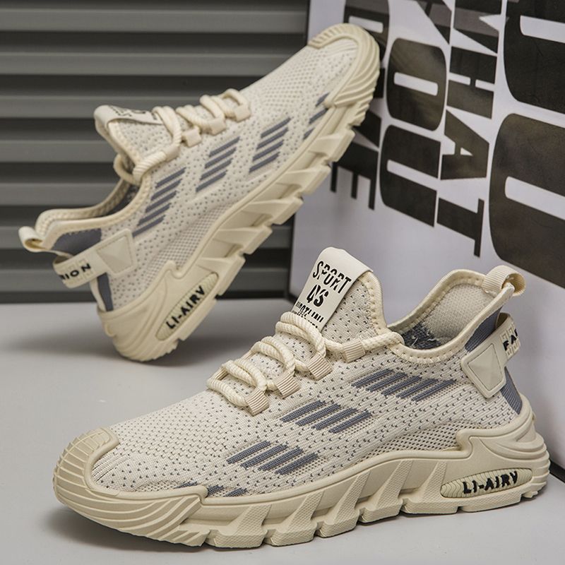 Breathable Lace Up Leisure Vulcanize Shoes for Men Running Mesh Spring Autumn Sports Sneakers Man Walking Summer Tennis Sale On