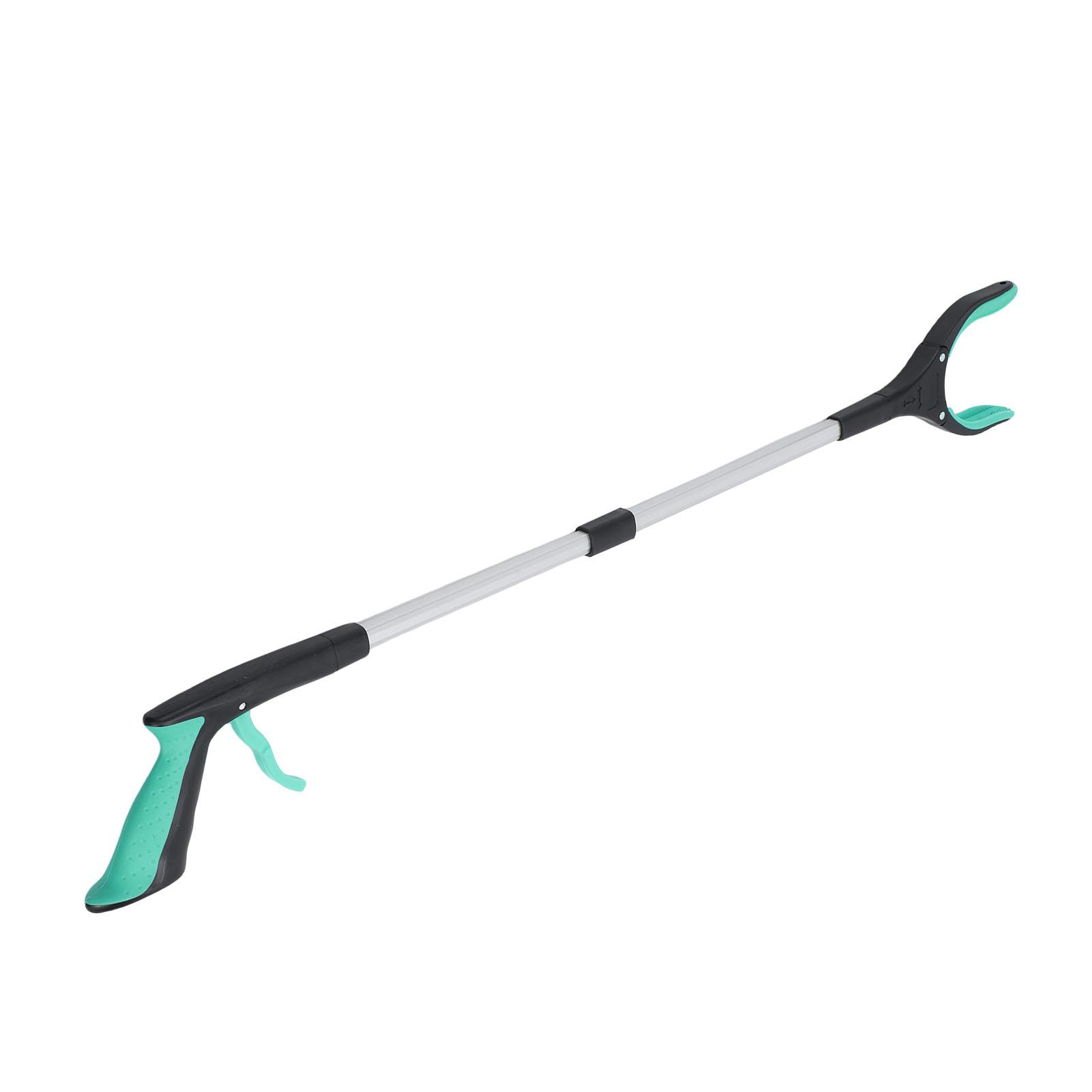Foldable Grabber Tool with Magnetic Tip Ergonomic Handle Trash Grabber Handy Pick Up Tool Green зелёный