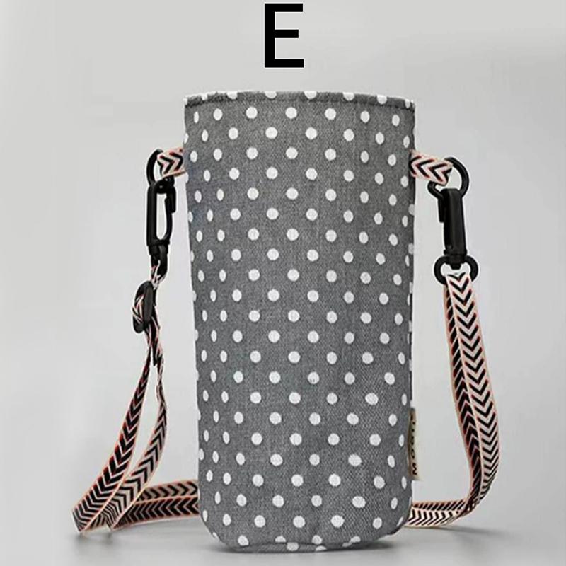 Portable Water Bottle Bag Insulated Crossbody Water Bottle Carrier Bag Holders Travel Sports Camping