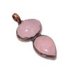 Bijoux en Quartz Rose, Pendentif Électroformé en Cuivre Fait Main, Bijoux en Pierres Précieuses, Cadeaux Pour Épouse Pendentif Tout Neuf
