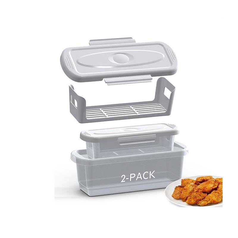 Batter Fish Breader Shaker Bowl With Breading Shaker Tray With Lids Shaker For Frying Chicken Wings Fish Onion Rings Veggies