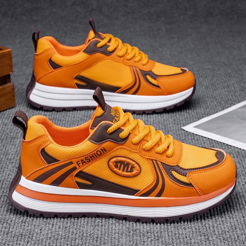 Sneakers summer new fly-woven breathable mesh running shoes campus style teen dad trendy shoes 39