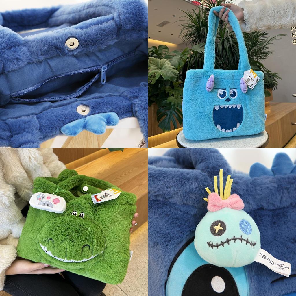 Genuine Stitch Plush Bag Cute Large Capacity Woody Autumn And Winter Plush Shoulder Bag Sullivan Tote Bag Book