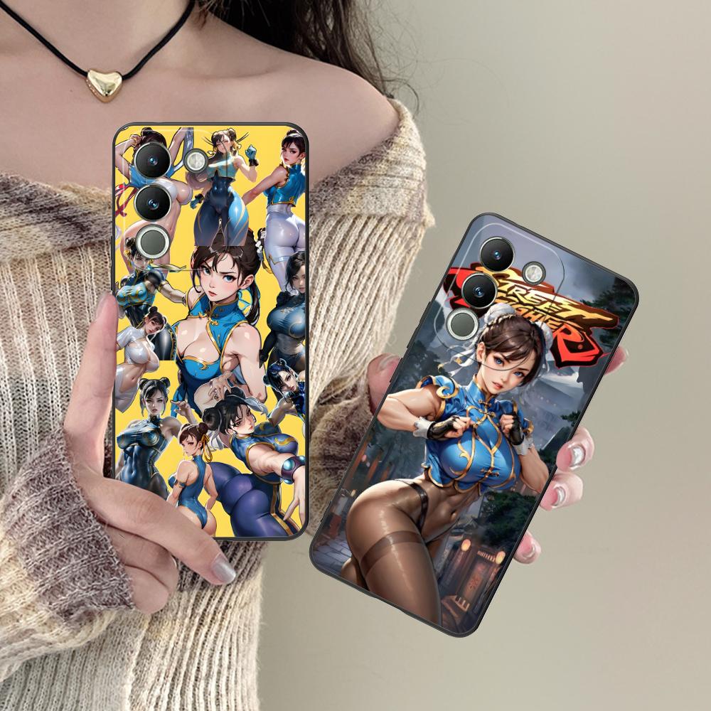 Street Fighter Chunli Phone Case for VIVO V60 V50 V40 V30 V29 V27 V25 V23 Pro Lite 5G Colorful Printing Cover Pretty Smartphone