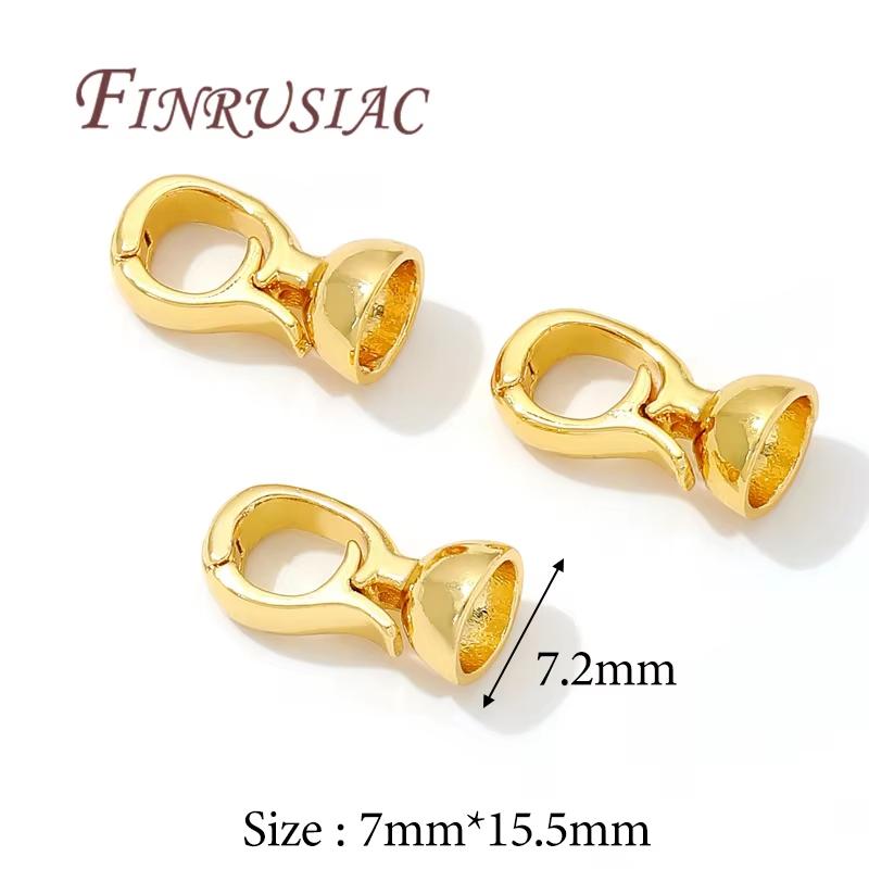 18K Gold Plated Connector Clasps Accessories For Bracelets,Brass Metal Locks For Jewelry,Fasteners Clasp,DIY Necklace Findings