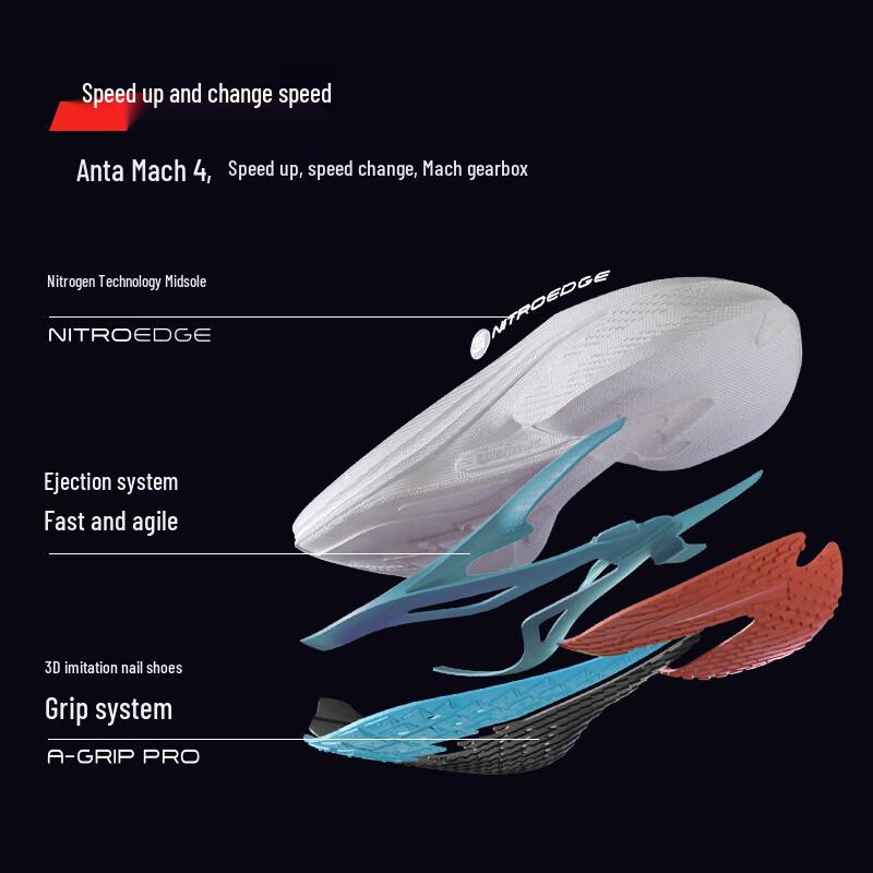 Anta Mach 4 Men's Racing Training Running Shoes