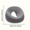 Spa Facial Pillow with O-Ring Opening, Gray Face Cushion for Massage Table,Adjustable Salon Bed Accessory for Eyebrow Lamination