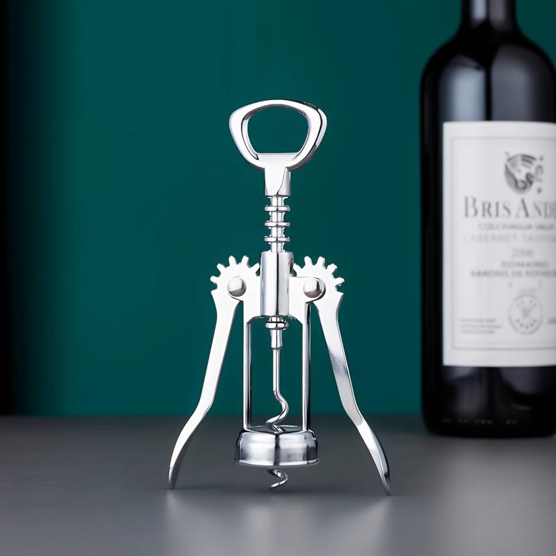 Apribottiglie in Acciaio Inossidabile Apribottiglie Vino Rosso Tipo ad Ala Metallo Cavatappi da Sommelier Apribottiglie Rimuovi Tappi di Vino Strumento da Bar