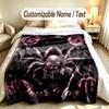 Floral Garden Theme Soft Blanket Personalized Custom Name Text Print Warm Blanket Home Sofa Bedroom Decor