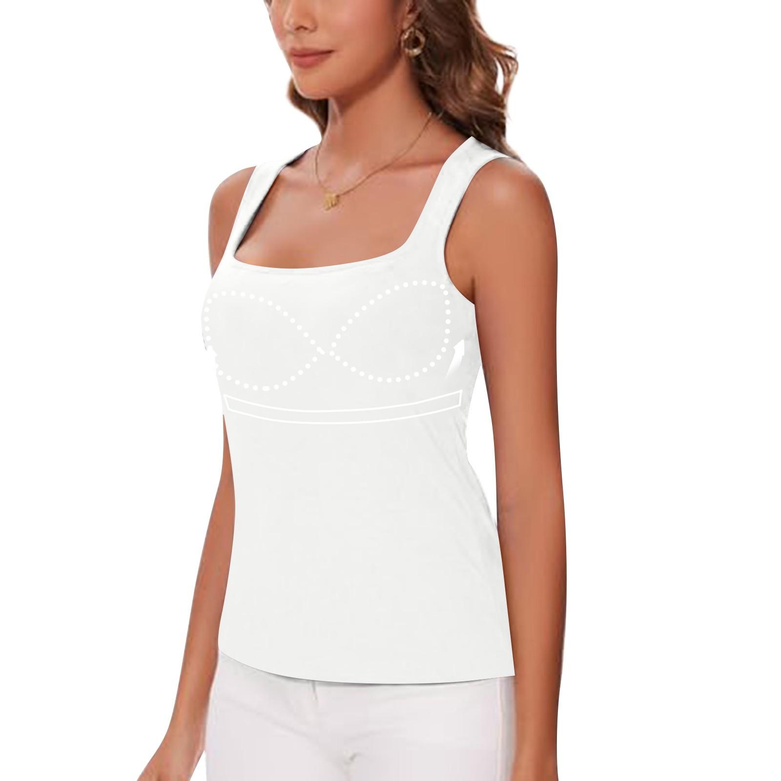 

Женская майка приталенного кроя, закрывающая грудь, красивые бретели, накладки на грудь, нижнее белье XL белый