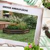Raised garden bed. Herb garden. Weatherproof. Open bottom. 113 x 98 x 30 cm. Dark brown