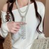 Long Multi Layered Pearl Necklace For Women Temperament Collar Chain Sweater Chain Necklaces Luxury Jewelry Accessories