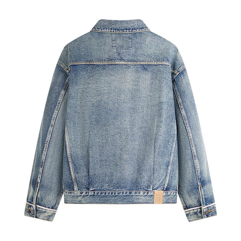NVG·YOUNG Men's Washed Denim Workwear Jacket