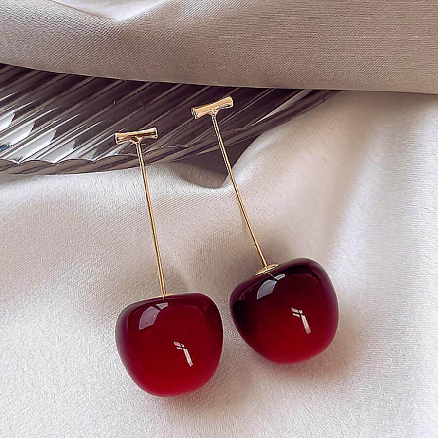Luxurious Red Cherry Earrings for Women - 2026 Hot Style, Versatile, High-End Stud Design