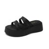 Beautiful with Skirt, Thick Bottom Heightening Cool Slippers, Women's Summer Wear Advanced Sense 2025 New Muffin Wedge Slippers