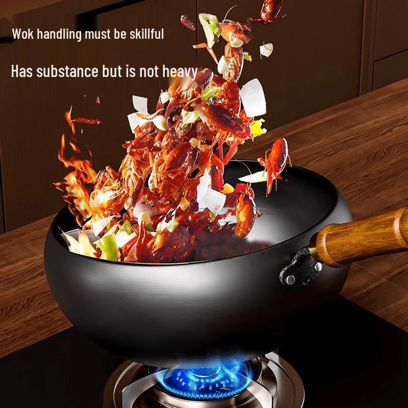 St. Bud 24cm Uncoated Cast Iron Stir-fry & Stew Pot with Lid