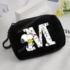 Snoopy Coin Purse Kawaii Cartoon Mini Wallet Man Woman Zipper Purse Fashion Anime Black Money Card Storage Bags Birthday Gift