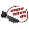 A ABSOPRO Fuse Holder Max 50A Style Fuse 10 AWG Fuse Holder Waterproof 10 Gauge Fuse Holder Metal Black