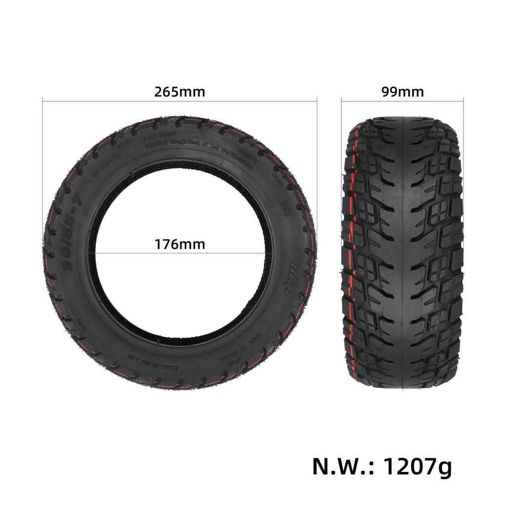 ULIP 90/55-7 off-road tubeless tire with goo for Segway GT scooters
