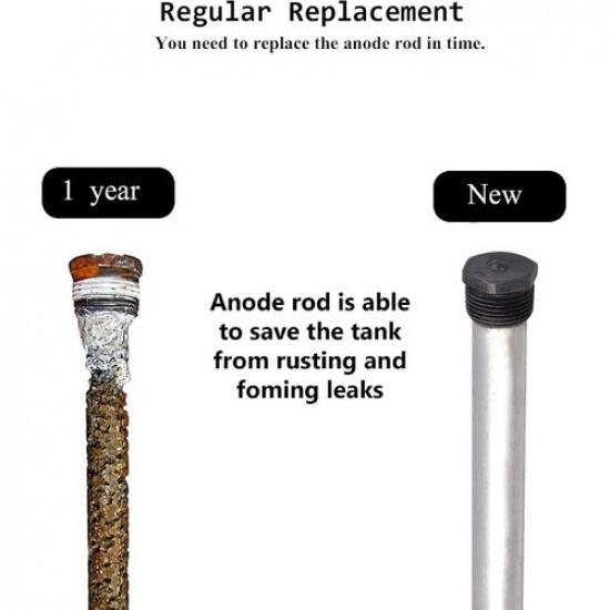 (2-pack) Water Heater Anode Rod - Magnesium Anode Rod 3/4'' NTP Thread - Tank