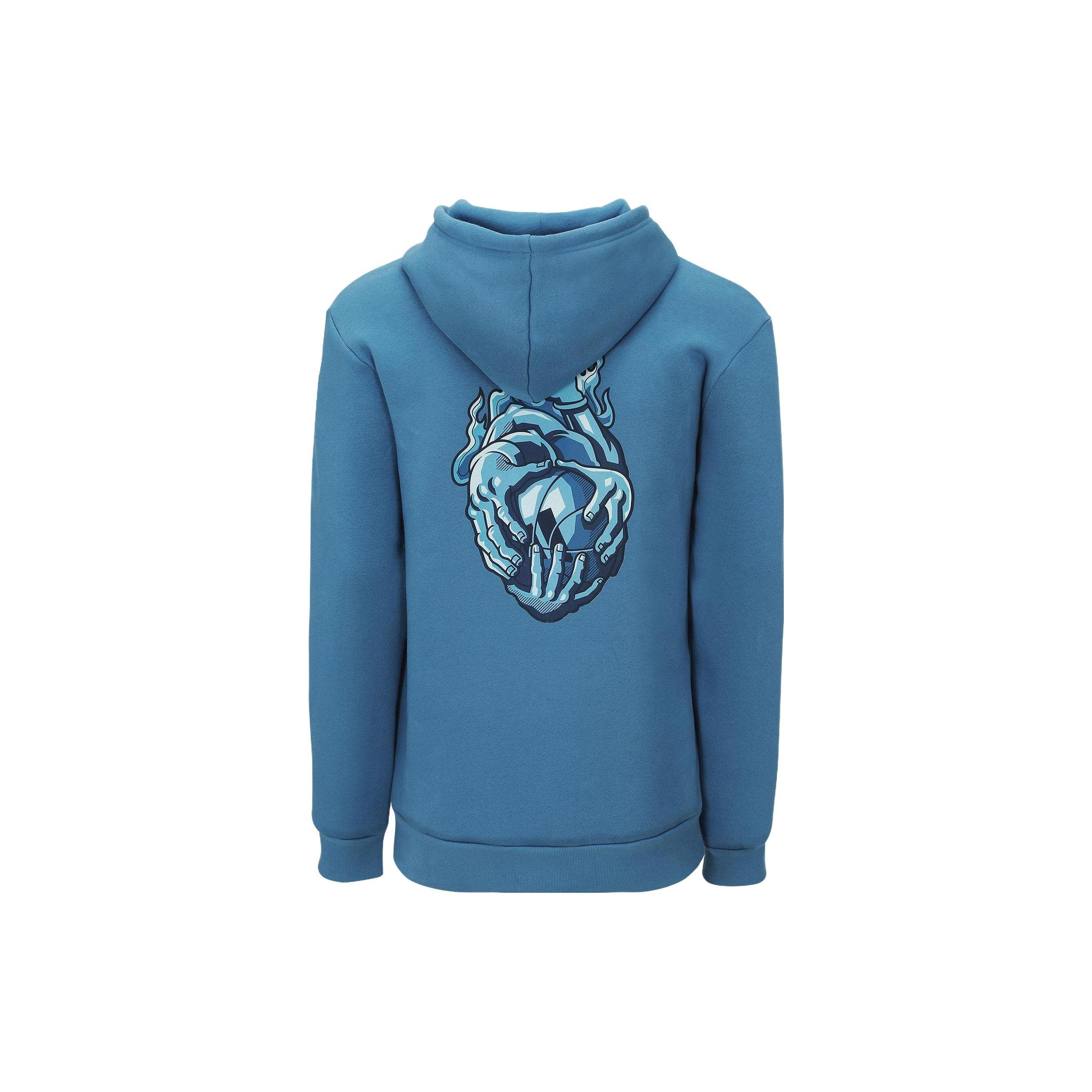 

Adidas Solid Color Logo Hooded Fleece Sports Sweatshirt Men Sweatshirts Blue IA6671 M