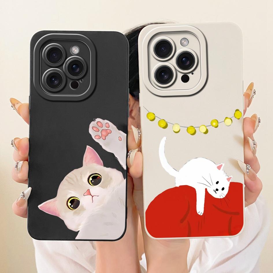 For iPhone 13 Pro Max Case Cute Rabbit Cat Cartoon Soft Silicone Shockproof Cover For iPhone 13 Pro Bumper iPhone13 ProMax Funda