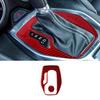 Red Carbon Fiber Car Automatic Gear Shift Knob Panel Cover For Camaro 16-19