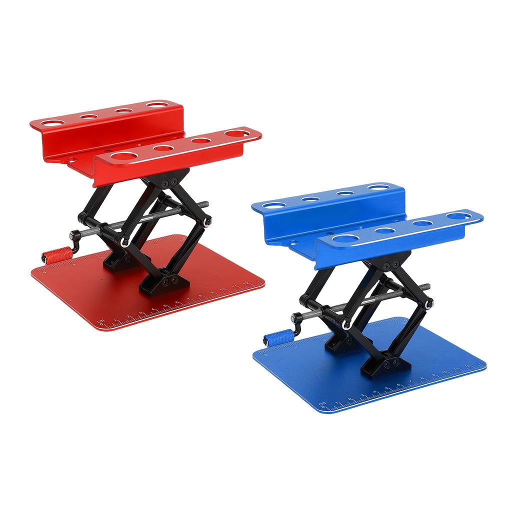 RC Car Repair Work Stand 2.36 Inch to 5.51 Inch Manual Lift Lower Workstation with Anti Slip Pad for