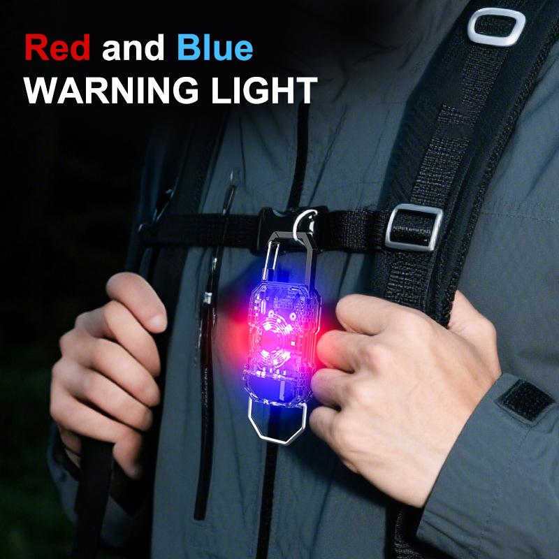 Multimode Keychain Light - Adjustable Flood Beam, Usb-C Rechargeable Belt Flashlight For Dog Walking, Night Fishing 1Pc