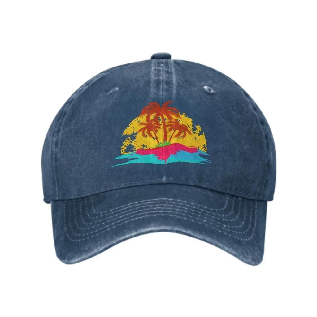 Tropical Print Baseball Caps for Unisex Women Adjustable Fashion Casual Trucker Hats for Fishing Outdoor Activities Dad Gifts