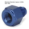 Metal 4AN Inline Oil Inlet Restrictor Straight Fitting 4AN Male to 4AN Female 0.035in
