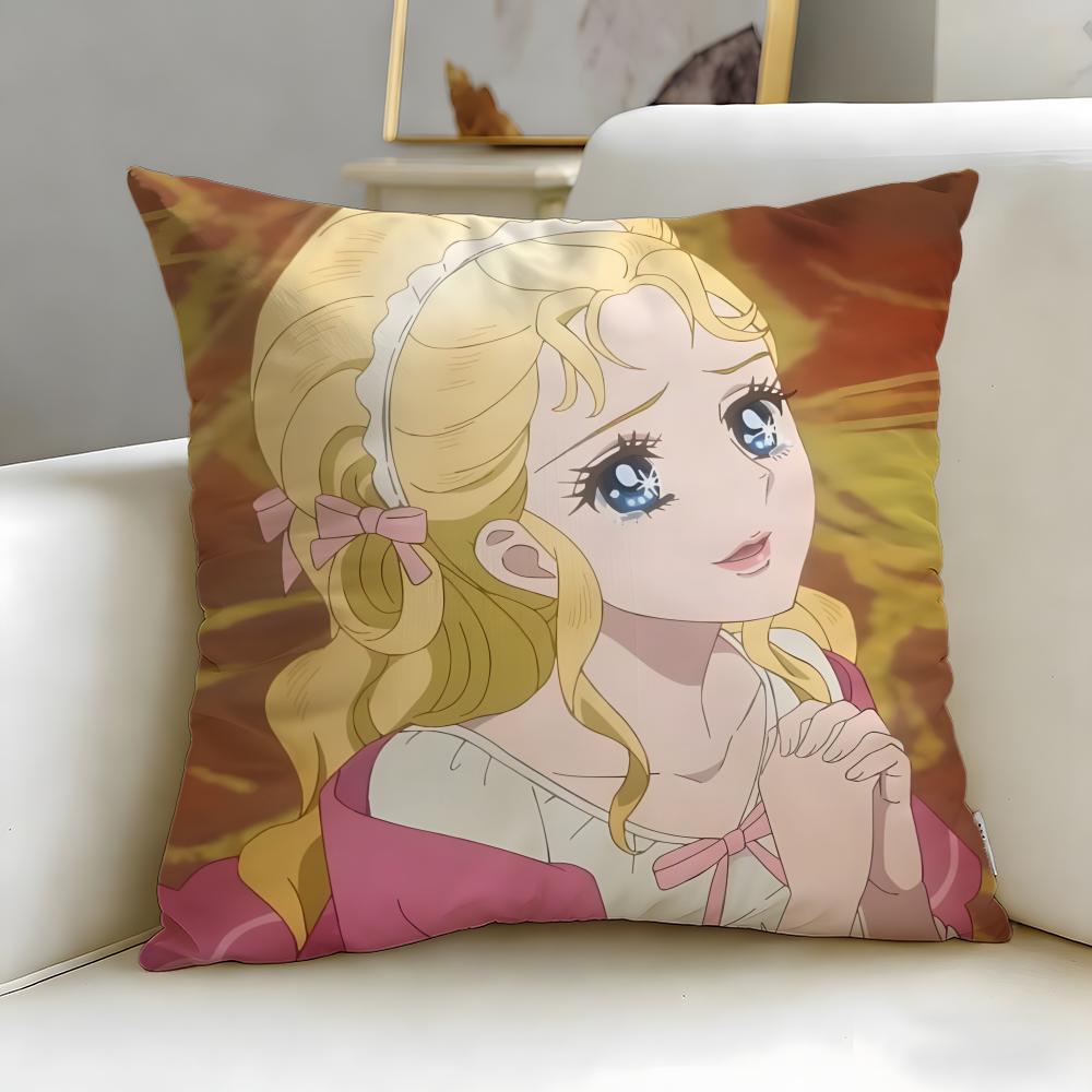 anime The Rose of Cushion Cover Soft EasyWash Pillow Case Versatile for Couch Bed Travel and Office