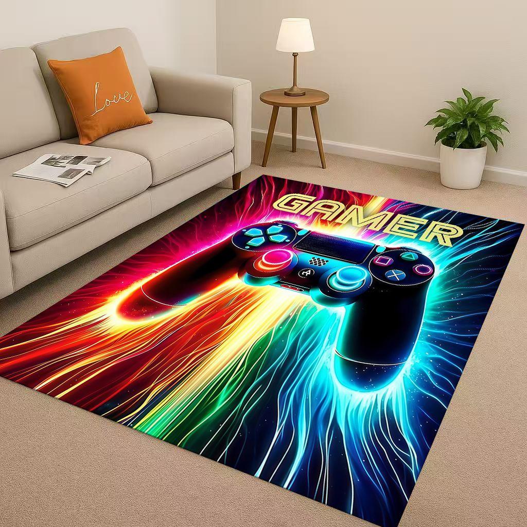 

Classic Game Zone Sign Gamer Controller Living Room Non Slip Area Rug Carpet for Bedroom Kids Playroom Sofa,Home Decor Doormat 40cm x 60cm