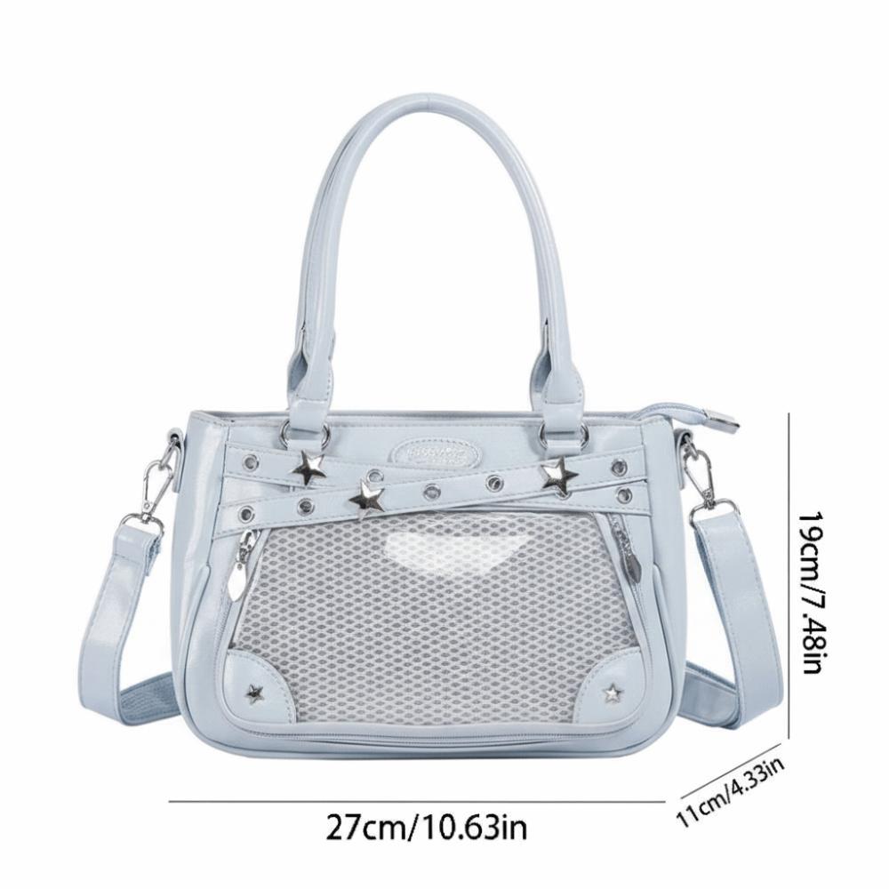 Y2K Hvězda Itabag Nylon PVC Průhledná Taška přes rameno Kreativní JK Uniforma Kabelka Pánská