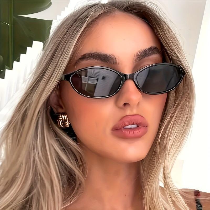 2pcs Small Frame Oval Sunglasses for Women, High-end Sunglasses, Classic and Fashionable Oval Sunglasses