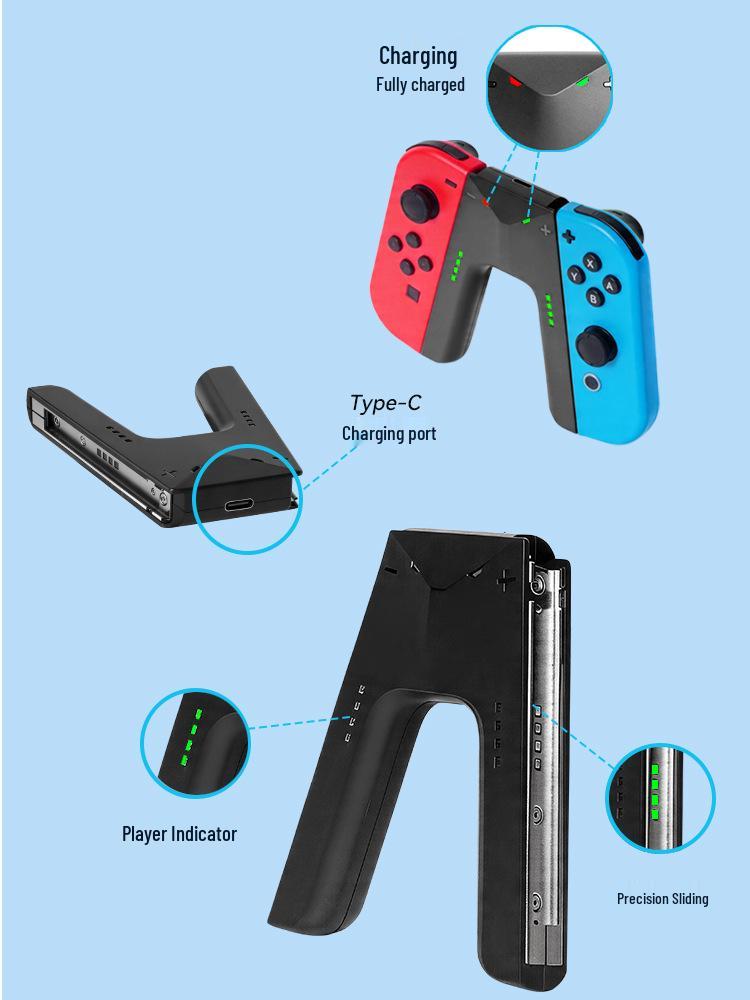Ultra-thin NS Joy-con Charging Grip - Play & Charge Controller Holder