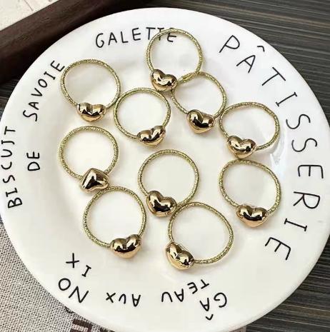 Shaped Elastic Hair Ties - 10 Pack Small Hair Rubber Bands for Girls Women Everyday Use
